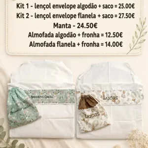Kit Lençol/saco Catre e Almofada